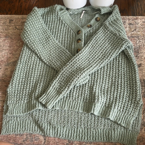 Free People Chunky Button Down Sweater - Picture 4 of 4